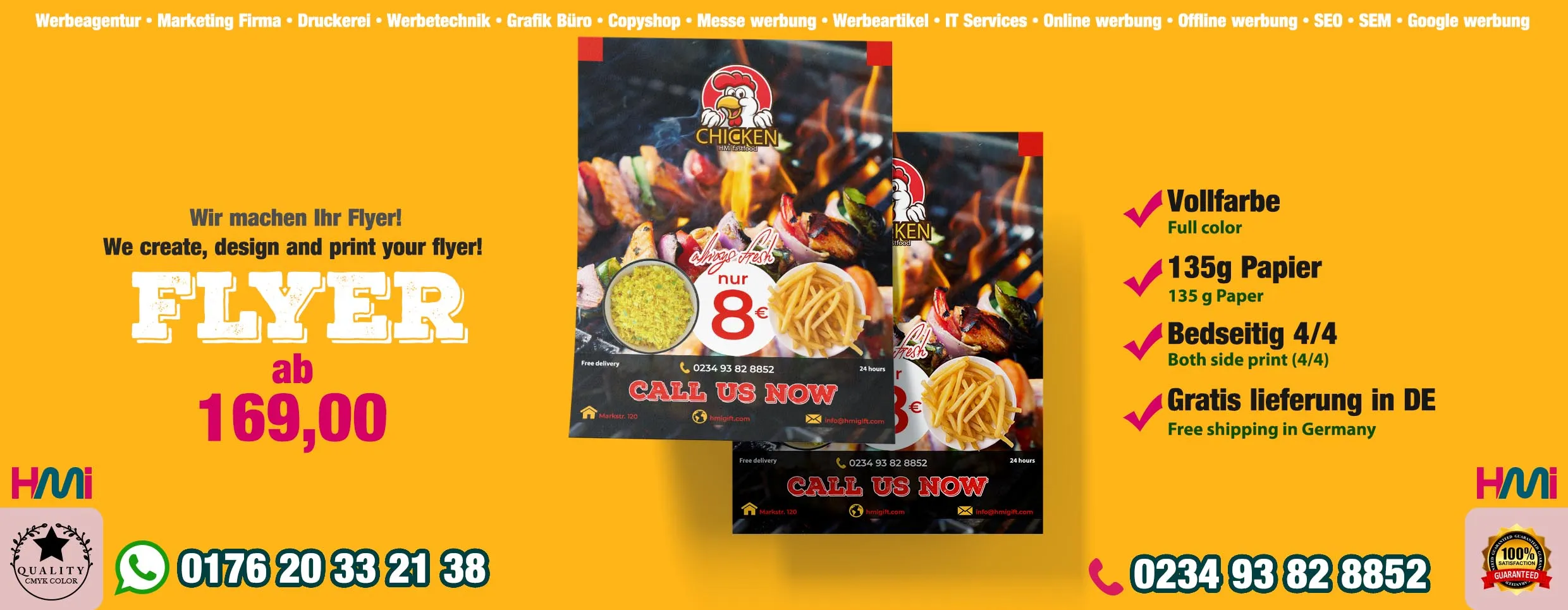 Flyer erstellen _ Flyer drucken _ HMi GmbH _ HMi Druckerei _